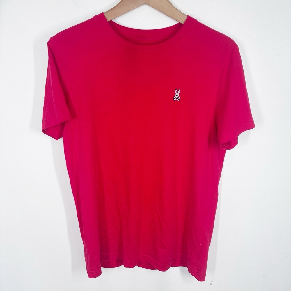 Psycho Bunny Mens Classic Crew Neck Tee Shirt Red size 3 XS Logo